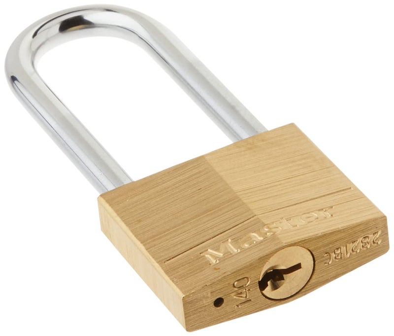 Master Lock Padlock, Solid Brass Lock, 1-9/16 in. Wide, 140QLH (Pack of 4-Keyed Alike) - Image 4